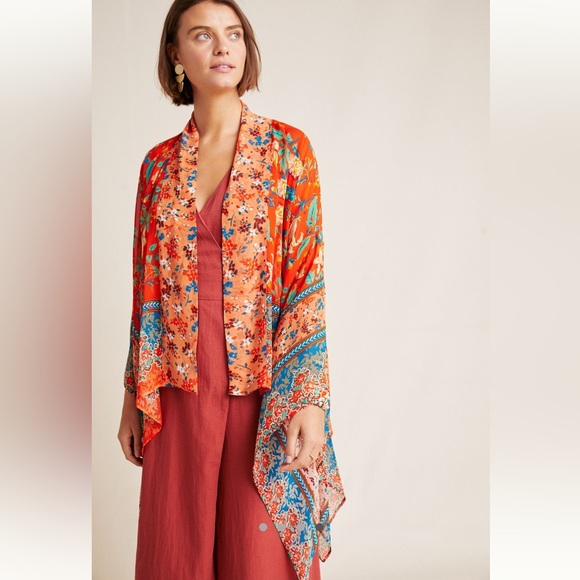 Anthropologie Hayley Mixed Print Kimono - Picture 4 of 4